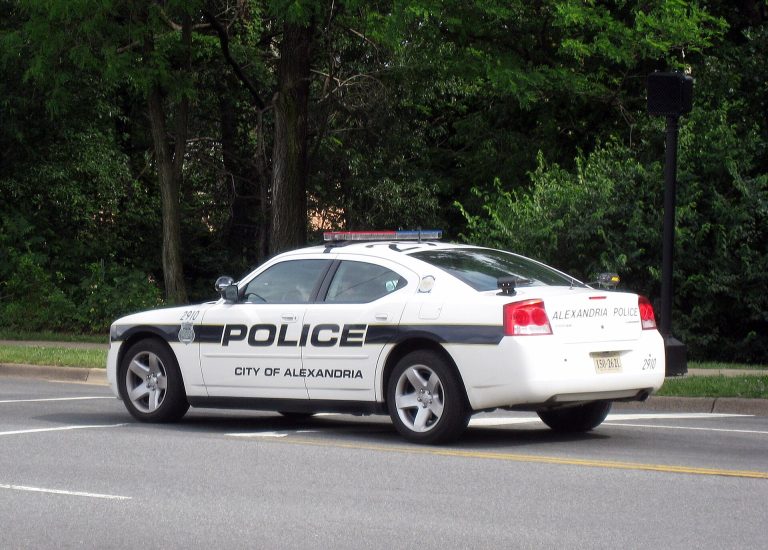 Alexandria Police patrol car with license plate recognition equipment