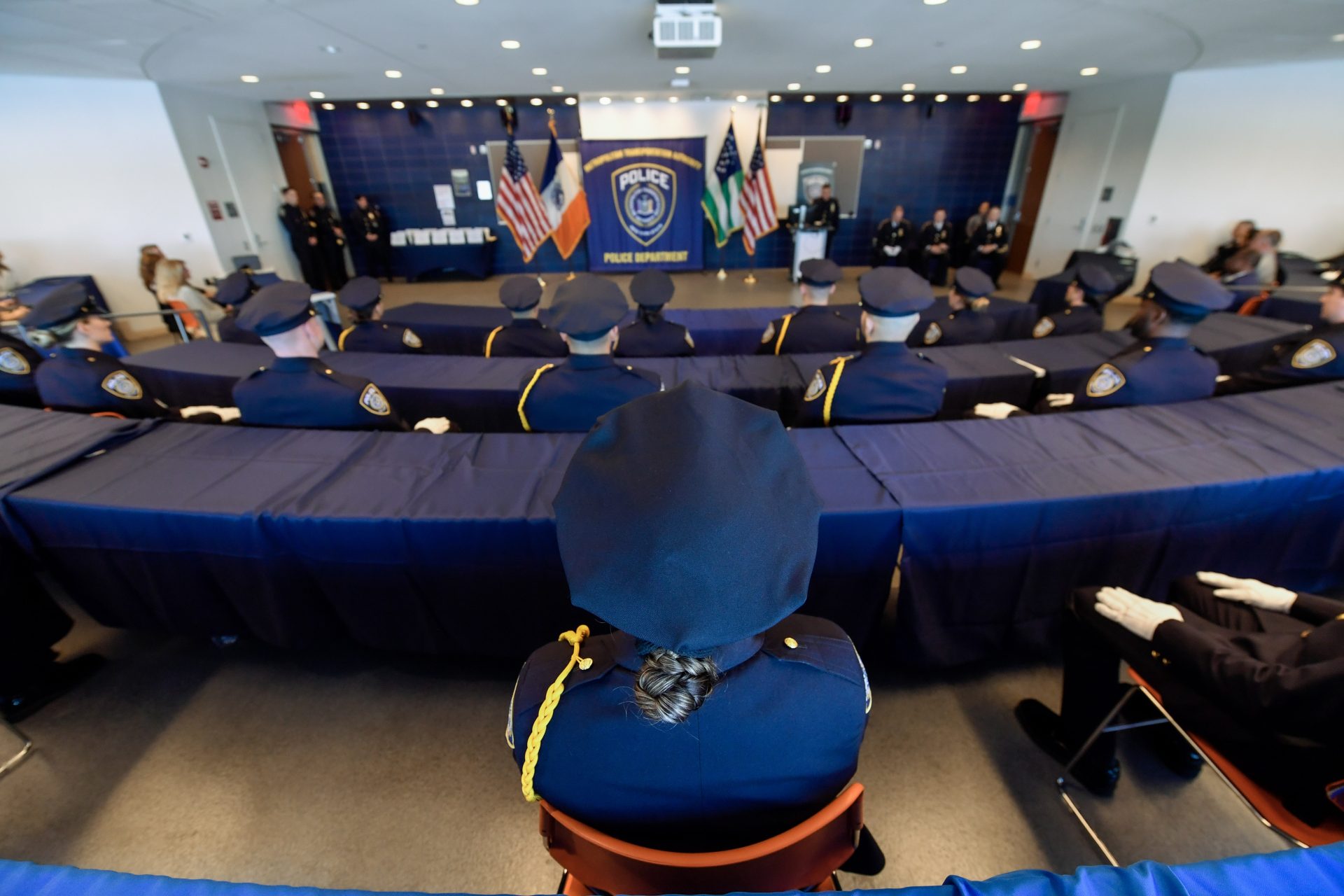 NYPD academy graduation ceremony in New York City