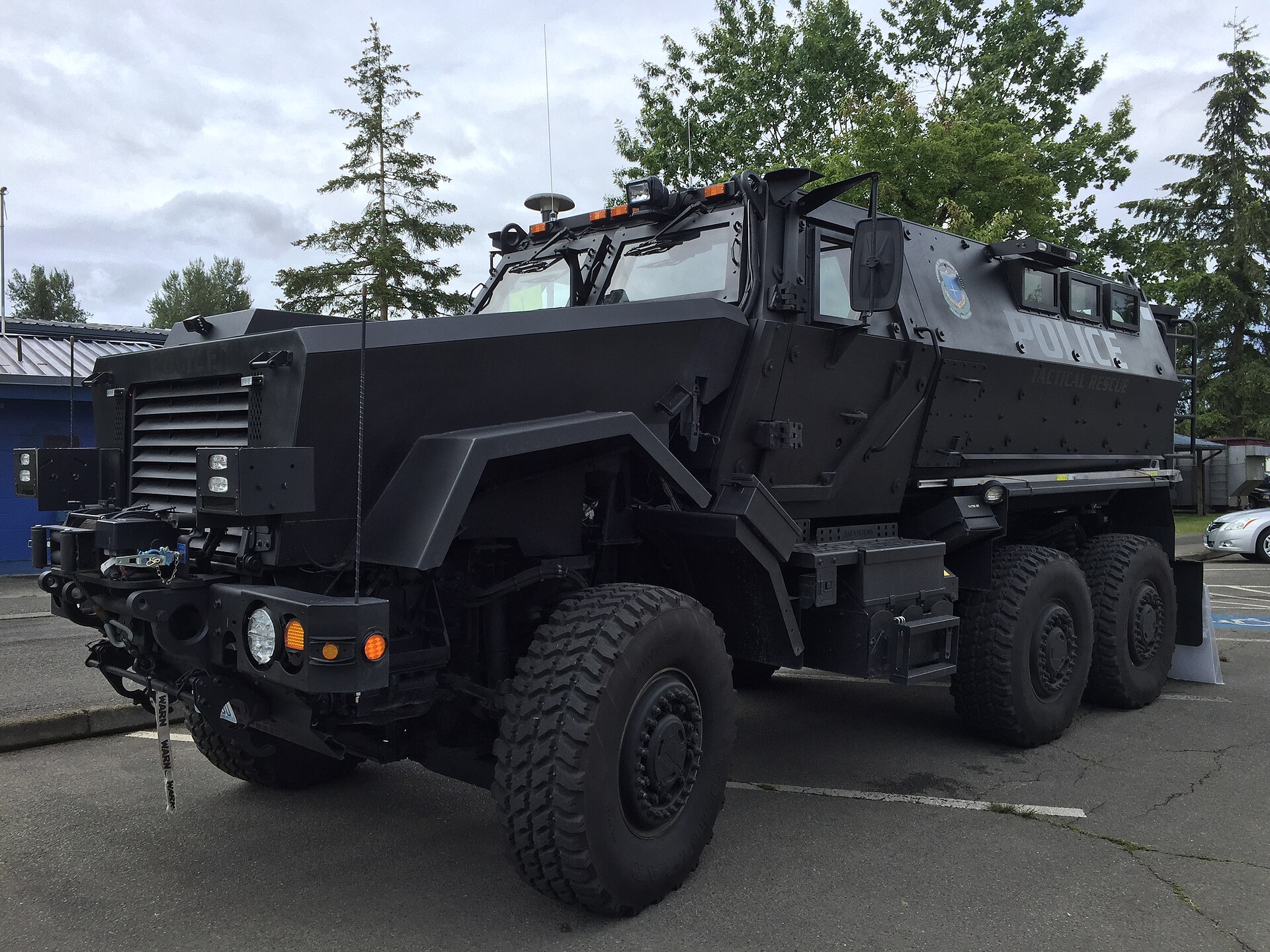 United States police tactical rescue vehicle